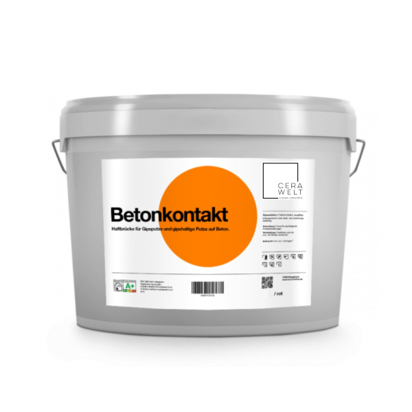 Haftbrücke für Gipsputze und gipshaltige Putze auf Beton CERAWELT Betonkontakt, rot, 18 kg Haftbrücke für Gipsputze und gipshaltige Putze auf Beton CERAWELT Betonkontakt, rot, 18 kg